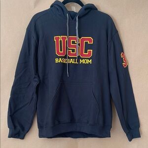 Gildan Black USC Baseball Mom Hoodie